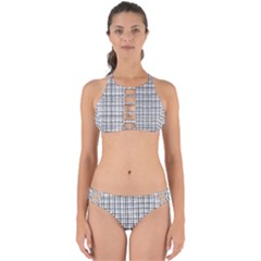 Small White Lines - Plaids Perfectly Cut Out Bikini Set by ConteMonfrey