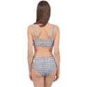 Small White Lines - Plaids Cage Up Bikini Set View2