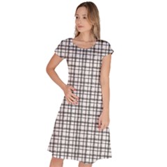 Small White Lines - Plaids Classic Short Sleeve Dress by ConteMonfrey