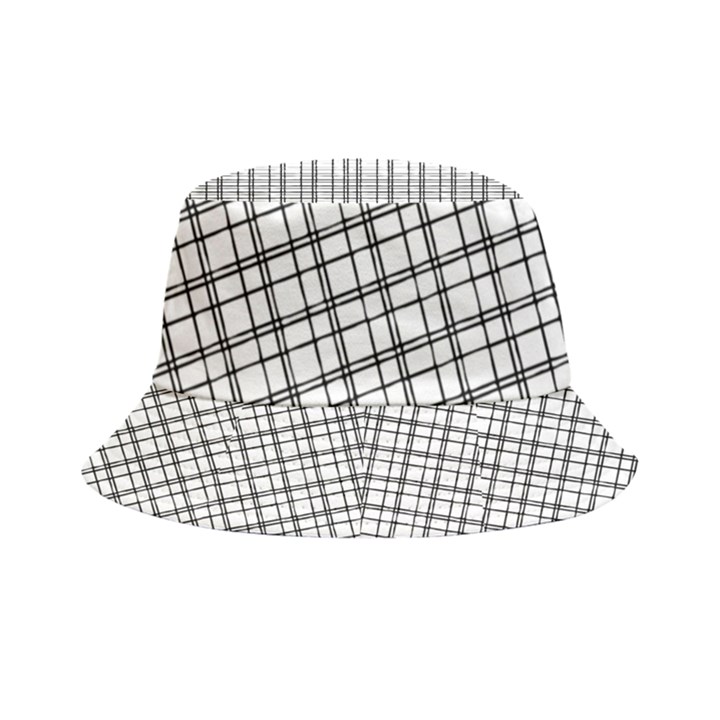 Small White Lines - Plaids Inside Out Bucket Hat