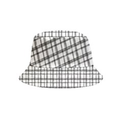 Small White Lines - Plaids Inside Out Bucket Hat (kids) by ConteMonfrey