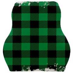 Black And Green Modern Plaids Car Seat Velour Cushion  by ConteMonfrey