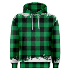 Black And Green Modern Plaids Men s Overhead Hoodie by ConteMonfrey