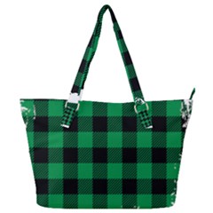 Black And Green Modern Plaids Full Print Shoulder Bag by ConteMonfrey