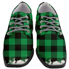 Black And Green Modern Plaids Women Heeled Oxford Shoes by ConteMonfrey