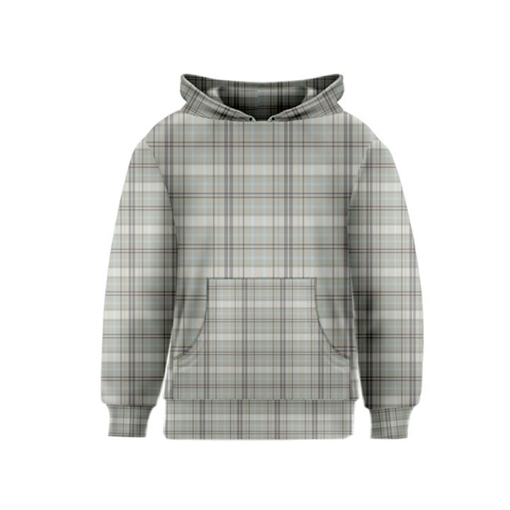 Vintage gray plaids Kids  Pullover Hoodie