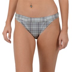 Vintage Gray Plaids Band Bikini Bottom by ConteMonfrey