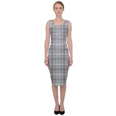 Vintage Gray Plaids Sleeveless Pencil Dress by ConteMonfrey