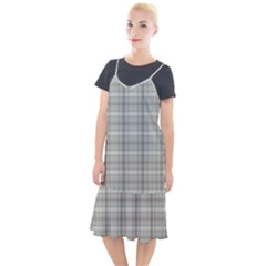 Vintage Gray Plaids Camis Fishtail Dress