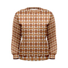 Cute Plaids - Brown And White Geometrics Women s Sweatshirt by ConteMonfrey