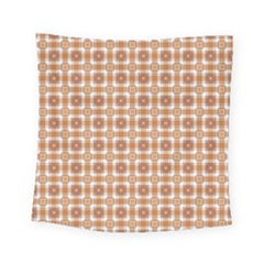 Cute Plaids - Brown And White Geometrics Square Tapestry (small) by ConteMonfrey