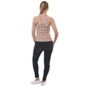 Cute plaids - Brown and white geometrics Cross Neck Velour Top View2