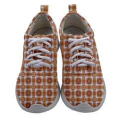 Cute Plaids - Brown And White Geometrics Athletic Shoes by ConteMonfrey