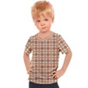 Cute plaids - Brown and white geometrics Kids  Sports Tee View1