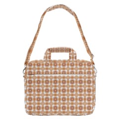 Cute Plaids - Brown And White Geometrics Macbook Pro 16  Shoulder Laptop Bag by ConteMonfrey