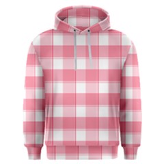 Pink And White Plaids Men s Overhead Hoodie by ConteMonfrey