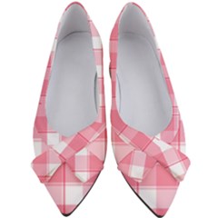 Pink And White Plaids Women s Bow Heels by ConteMonfrey