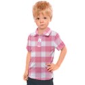 Pink and white plaids Kids  Polo Tee View1