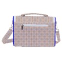 Portuguese Vibes - Brown and white geometric plaids Satchel Shoulder Bag View3