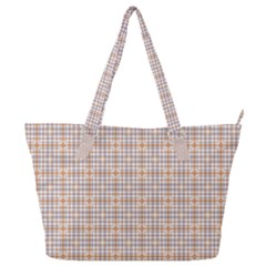 Portuguese Vibes - Brown And White Geometric Plaids Full Print Shoulder Bag by ConteMonfrey