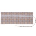 Portuguese Vibes - Brown and white geometric plaids Roll Up Canvas Pencil Holder (M) View2