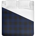 Black and dark blue plaids Duvet Cover (King Size) View1