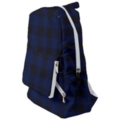 Black And Dark Blue Plaids Travelers  Backpack