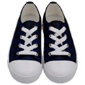 Black and dark blue plaids Kids  Low Top Canvas Sneakers View1