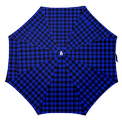 Black And Bic Blue Plaids Straight Umbrellas