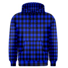 Black And Bic Blue Plaids Men s Core Hoodie by ConteMonfrey