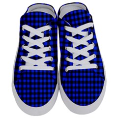 Black And Bic Blue Plaids Half Slippers by ConteMonfrey