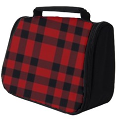 Red And Black Plaids Full Print Travel Pouch (big) by ConteMonfrey