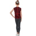 Red and black Plaids Kids  Mesh Tank Top View2