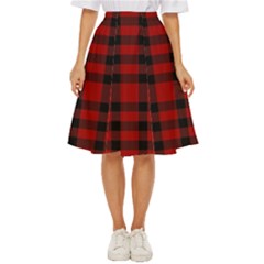 Red And Black Plaids Classic Short Skirt by ConteMonfrey