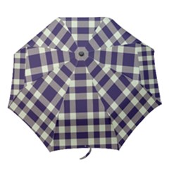 Dark Blue Plaid Folding Umbrellas by ConteMonfrey