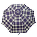 Dark Blue Plaid Folding Umbrellas View1