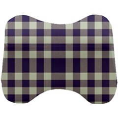 Dark Blue Plaid Head Support Cushion by ConteMonfrey