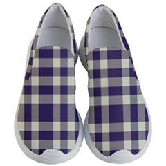 Dark Blue Plaid Women s Lightweight Slip Ons by ConteMonfrey