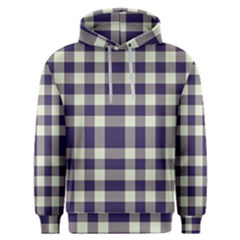 Dark Blue Plaid Men s Overhead Hoodie by ConteMonfrey