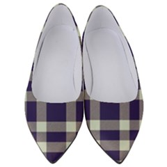 Dark Blue Plaid Women s Low Heels by ConteMonfrey