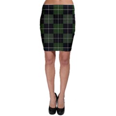 Modern Green Plaid Bodycon Skirt by ConteMonfrey