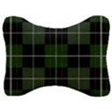 Modern Green Plaid Velour Seat Head Rest Cushion View1