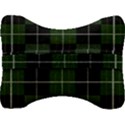 Modern Green Plaid Velour Seat Head Rest Cushion View2