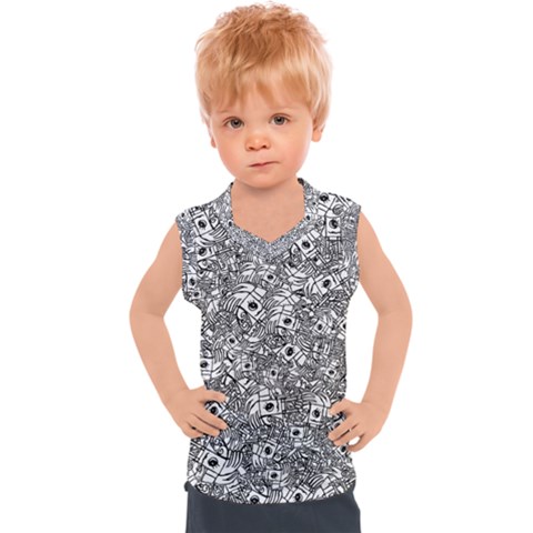 Weird Cute Fantasy Monsters Motif Pattern Kids  Sport Tank Top by dflcprintsclothing