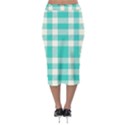 Turquoise small Plaids  Midi Pencil Skirt View2