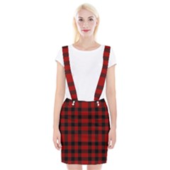 Red And Black Plaids Braces Suspender Skirt by ConteMonfrey