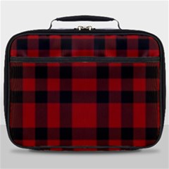 Red And Black Plaids Full Print Lunch Bag by ConteMonfrey