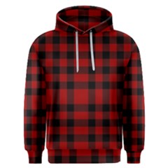 Red And Black Plaids Men s Overhead Hoodie by ConteMonfrey