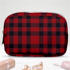 Red And Black Plaids Make Up Pouch (small) by ConteMonfrey