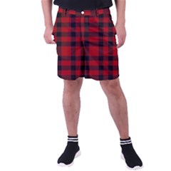 Red And Black Plaids Men s Pocket Shorts by ConteMonfrey